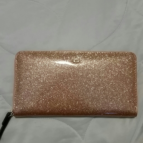 Rose gold Mavis street neda wallet kate spade