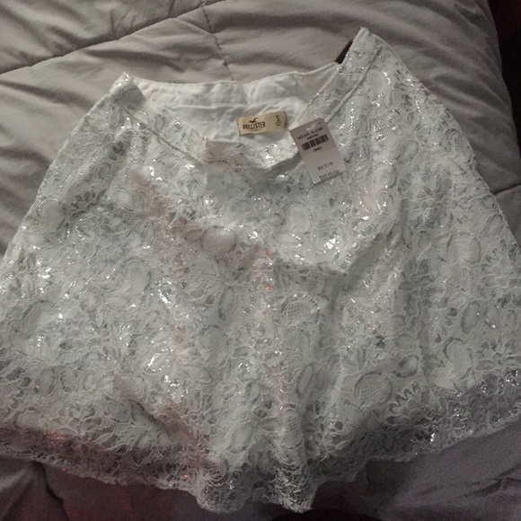 Silver and white skater skirt