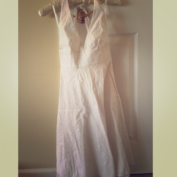 White J CREW Halter Top Sundress