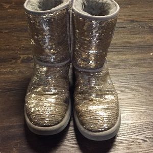 Sequin Gold Uggs size 8