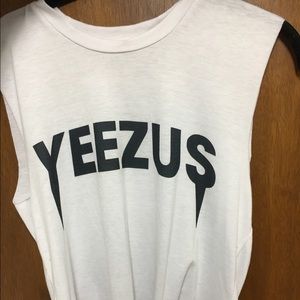 Freshtops Yeezus high-low crop top