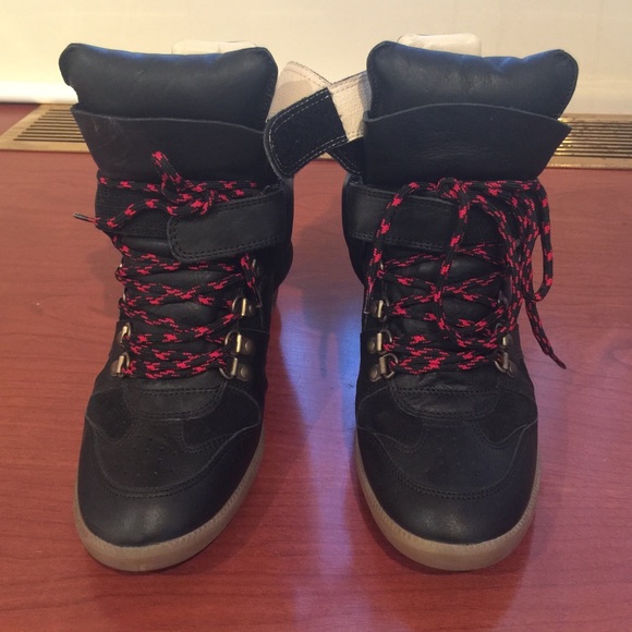 Isabel Marant Shoes - Isabel Marent Buck Leather and Seude Sneakers - 39