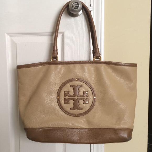Leather Tory tote