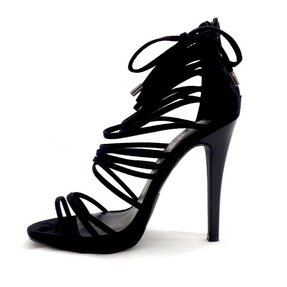 🚨Last pair🚨NWT Black 4.5 Stiletto Heels Peep Toe - Picture 2 of 4