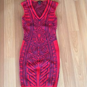 Forever 21 Bodycon red and blue dress