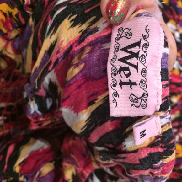 multicolored strapless dress - Picture 3 of 3