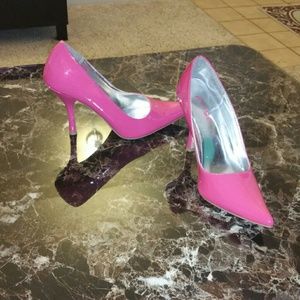 Hot pink pumps