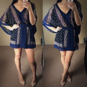 NWT Free People Santa Cruz Blue Tunic Dress size M