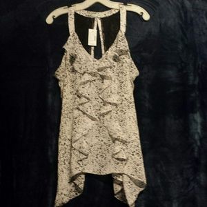 Maurice's black and white tank top