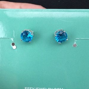 Blue gem studs