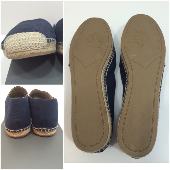 Blue nubuck laser cut espadrilles - Vince Camuto - Picture 3 of 4