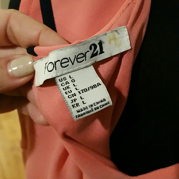 SOLD OUT !FOREVER 21 BEAUTIFUL SALMON DRESS SIZE L - Picture 4 of 4