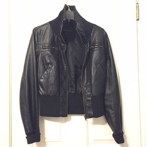 Black Biker Jacket. Like New Condition!