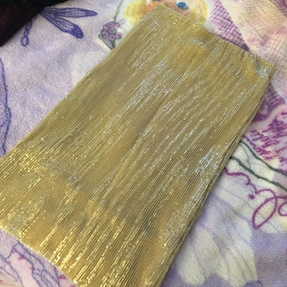 Foreign Exchange gold sequin skirt