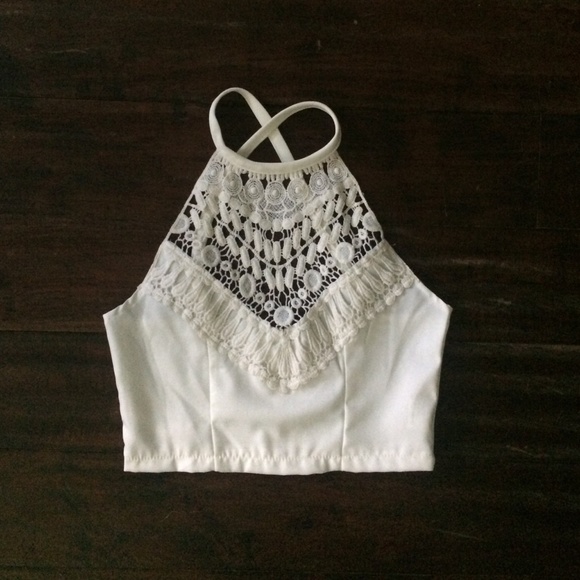 White crop top