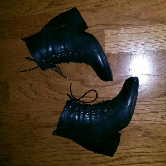 Black Lace Up Booties