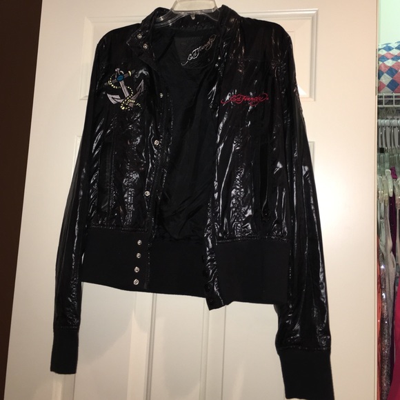 Ed Hardy leather jacket