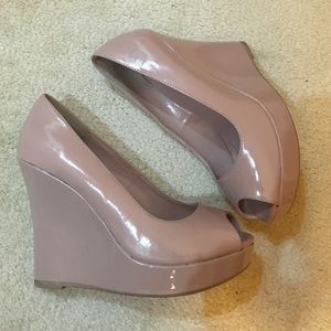 Blush Rose Colored Wedges