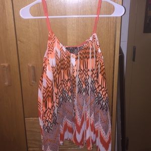 Button down tank top blouse