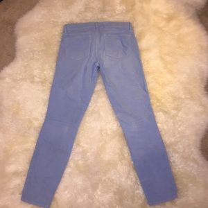 Baby blue j crew toothpick corduroys