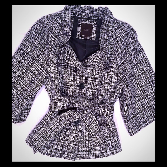 The Limited Jackets & Blazers - The Limited Black & White Tie-waist Jacket, NWOT