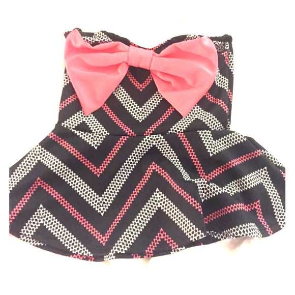 Chevron Peplum Top