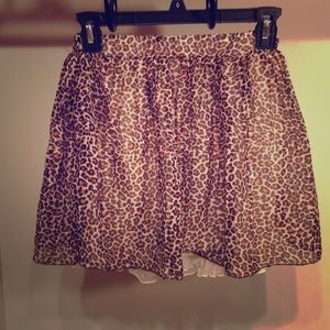 Cheetah print mini skirt