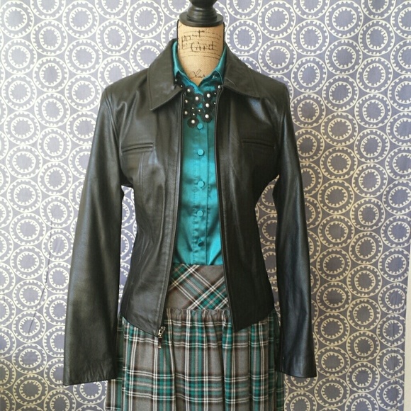 Guess Leather Jacket Black Onyx 100% Leather
