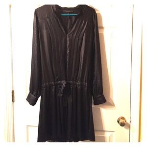 BCBGMAXAZRIA Black Drop Waist Dress