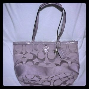 Authentic Coach Signature stripe tote