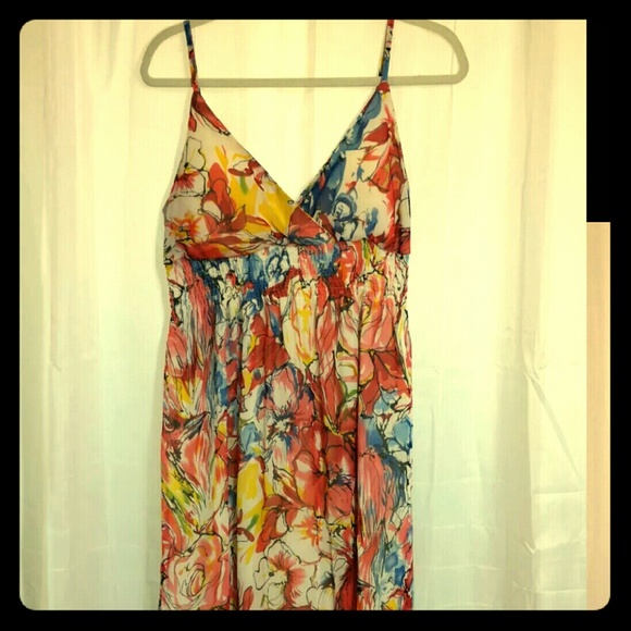 She's cool maxi dress XL multi color floral