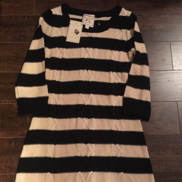 Pink rose black and cream sweater tunic