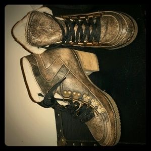 Preowned Nardelli leather combat boots sz 37