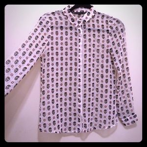 Zara trafaluc XS Skull blouse