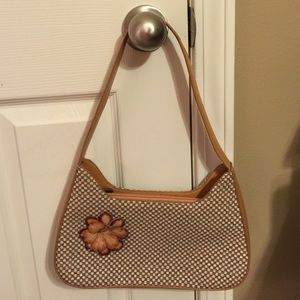 Tan Purse with flower
