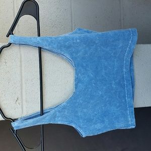 Medium Wash Crop Top
