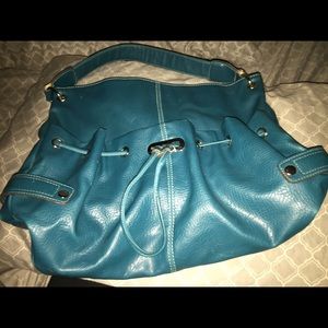 Blue hobo bag