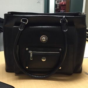 Knomo Black Kampala Tote with tablet pocket