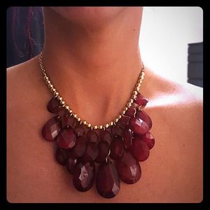 Like new gold and burgundy necklace