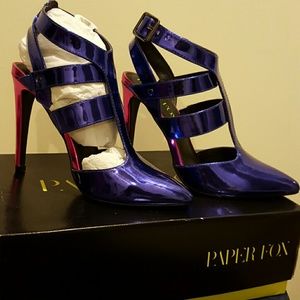Metallic Blue/Purple & Pink Heel