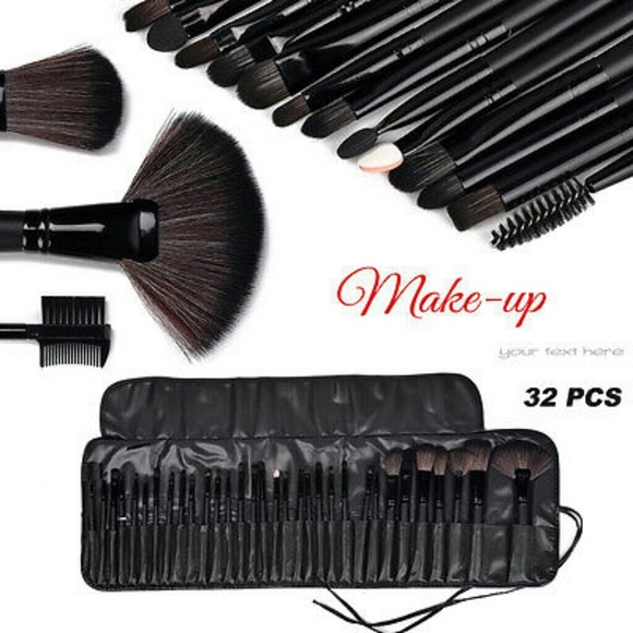 32 pcs black Cosmetic Makeup Brush Set Kit