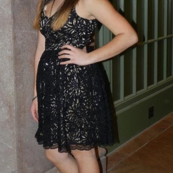 Black lace dress