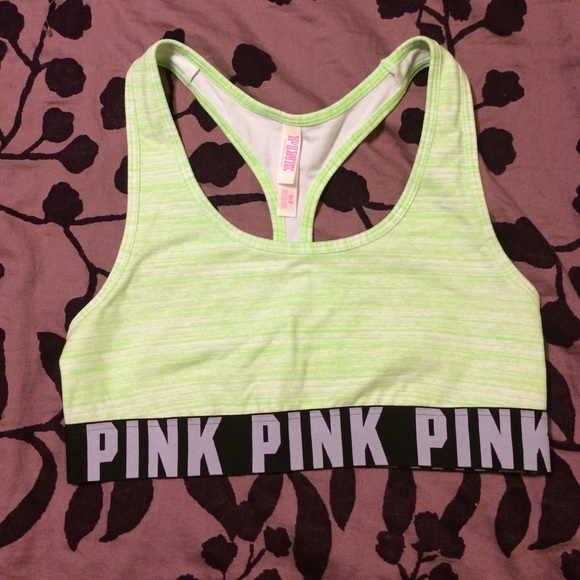 Pink sports bra