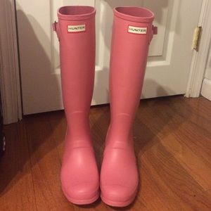 Pink Hunter rain boots