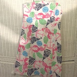 Lilly Pulitzer shell yeah strapless shift dress