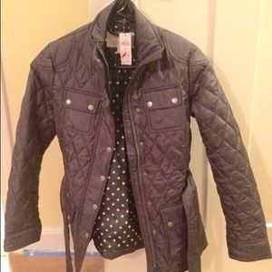 Dark gray women's quilted coat