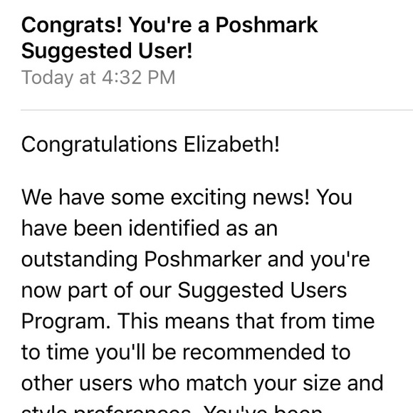 I'm a suggested user! (12/3/15) Posh Ambassador! - Picture 1 of 2