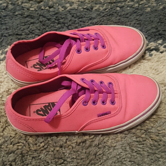 Vans, hot pink with purple accents