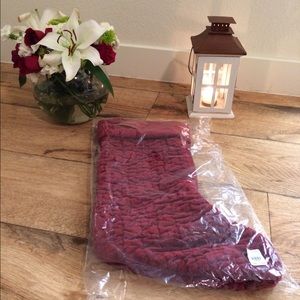 NEW Pottery Barn Channel Quilted Velvet Stocking