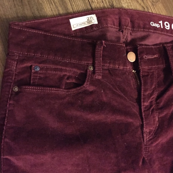 GAP Burgundy Corduroy Leggings